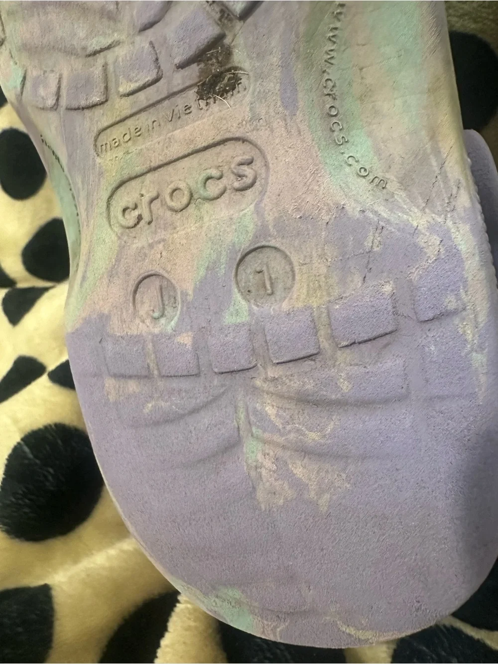 CROCS Kids Lavender & Mint Tie-Dye Clog